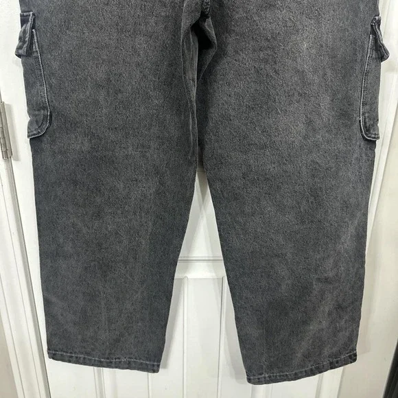 Empyre Loiter Slouchy Cargo Pants. Light black wash. - Picture 7 of 7